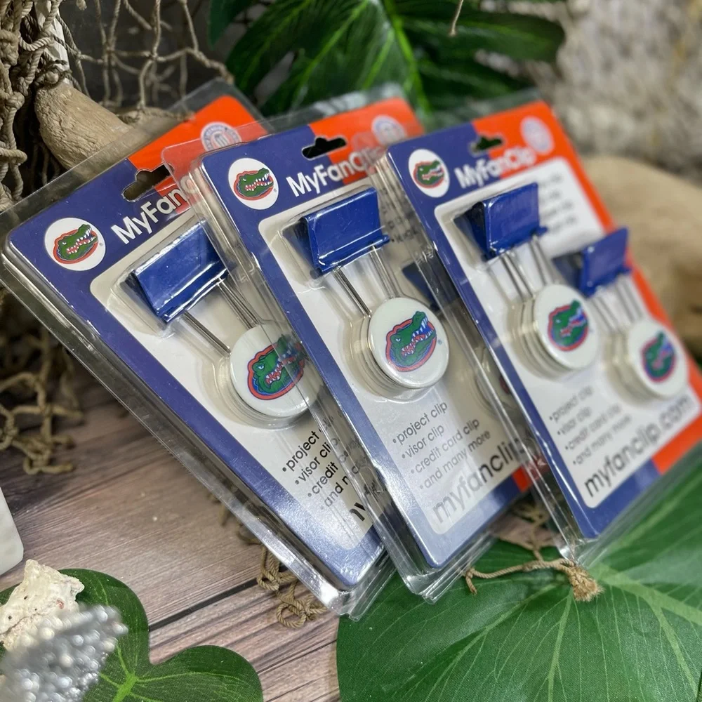 NIP 3 PKs University of Florida Gators Football Official Seal Clips BUNDLE Lot